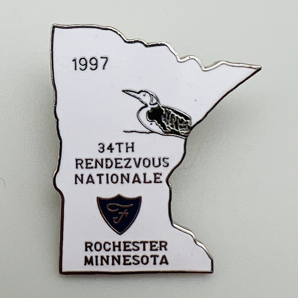 1997 FCF Rendezvous Nationale Lapel Pin Rochester Minnesota Loon Enamel Souvenir
